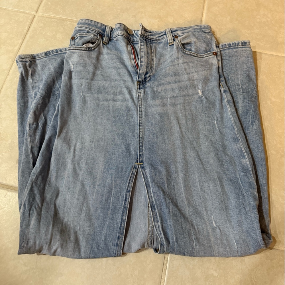 Alice and Olivia maxi denim skirt